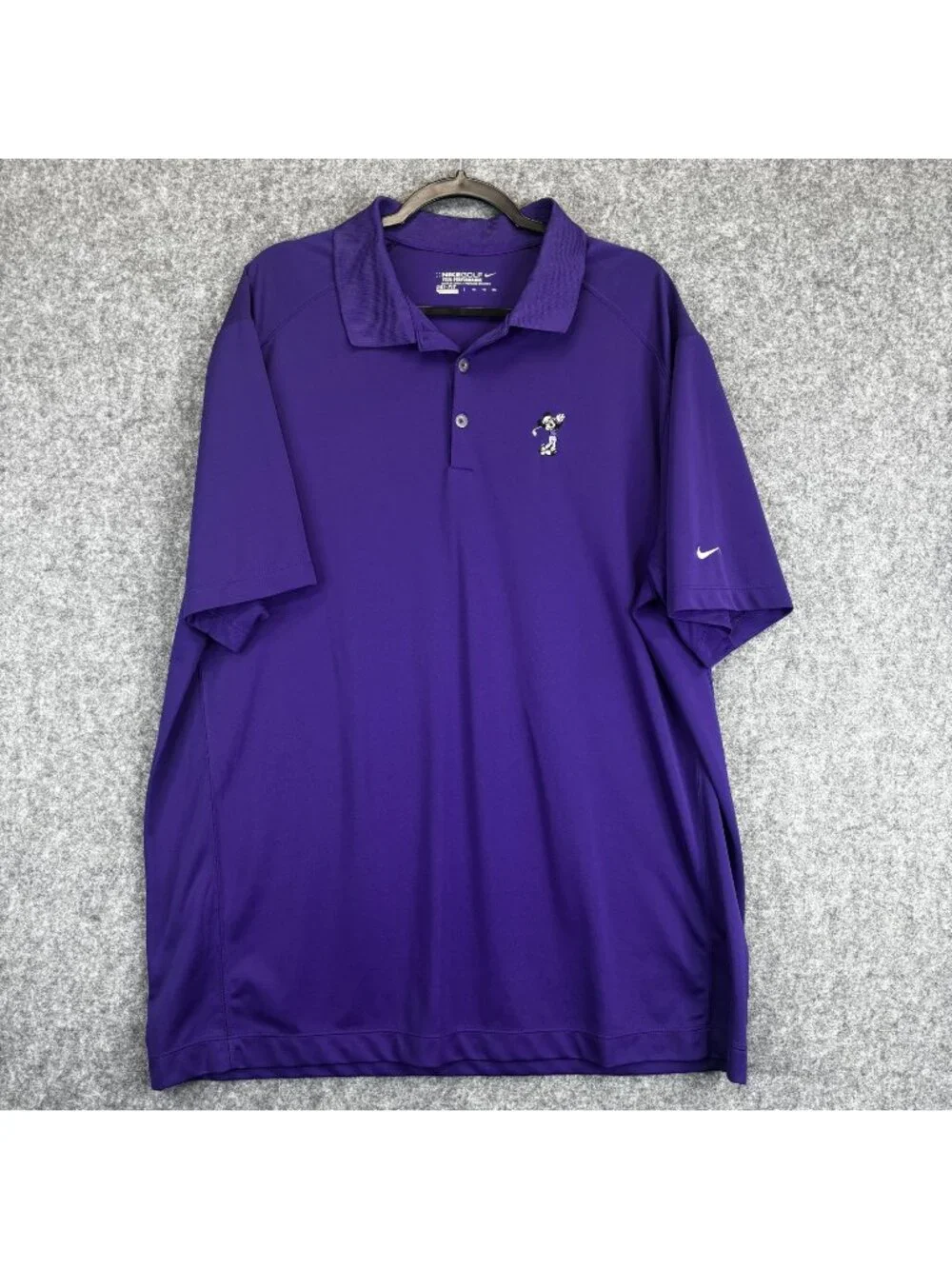 Nike Golf Mickey Mouse Mens XXL Polo Shirt Purple Dri-Fit Tour Walt Disney World